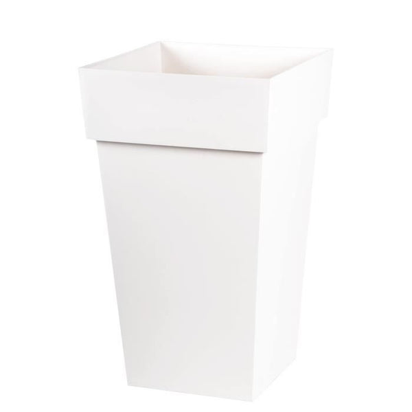 EDA Toscane tall square planter - 39 x 39 x H 65 cm - 62 L - White