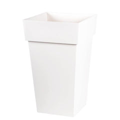 EDA Toscane tall square planter - 39 x 39 x H 65 cm - 62 L - White