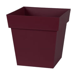 EDA TUSCANY Square plant pot 32 cm - Volume 22 L - 32 x 32 x 32 cm - Bordeaux red