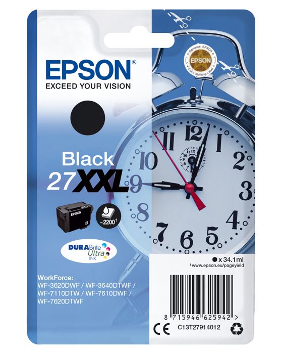 EPSON Pack of 1 cartridge 27XXL - black - 34.1 ml with very high capacity