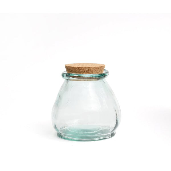 Le Pot Ventru en Verre - Bleu - S