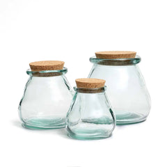 Le Pot Ventru en Verre - Bleu - S
