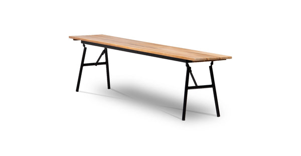 Banc pliant Vernon - Bois d'acacia aspect clair