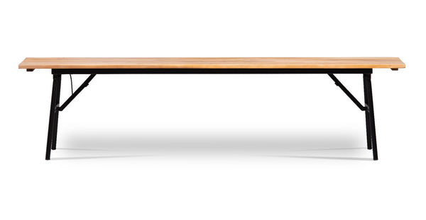 Banc pliant Vernon - Bois d'acacia aspect clair