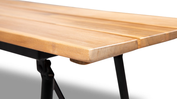 Banc pliant Vernon - Bois d'acacia aspect clair