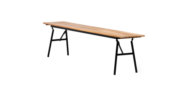 Banc pliant Vernon - Bois d'acacia aspect clair