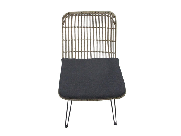 Flamingo Dining Chair Without Armrest - Steel Bamboo Look (set of 2)