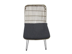 Flamingo Dining Chair Without Armrest - Steel Bamboo Look (set of 2)