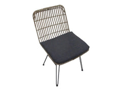 Flamingo Dining Chair Without Armrest - Steel Bamboo Look (set of 2)