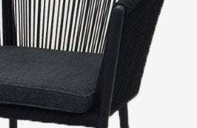 Chaise de salle à manger empilable Reims 12053 - Alu Noir (lot de 2)