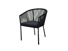 Chaise de salle à manger empilable Reims 12053 - Alu Noir (lot de 2)