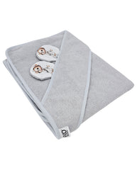 Bamboo bath cover GARDENER BEAR/GREY