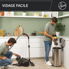 Bagless vacuum cleaner - HOOVER - HP321PAF - 850 W - 75 dBA - 2 L - Grey