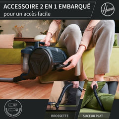 Bagless vacuum cleaner - HOOVER - HP110HM - 700 W - 78 dBA - 2 L - Blue