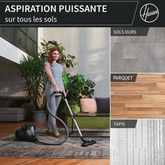 Bagless vacuum cleaner - HOOVER - HP110HM - 700 W - 78 dBA - 2 L - Blue