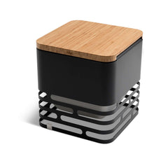 Cube Fire Basket Shelf Bamboo