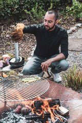 Triple Fire Bowl Grill Grate with Stand 55 cm