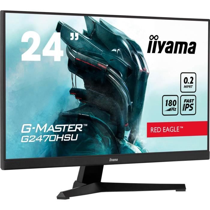 PC monitor - IIYAMA - G2470HSU-B6 - 24 IPS FHD 1920 x 1080 - 0.2 ms - 180 Hz - HDMI DP - Black