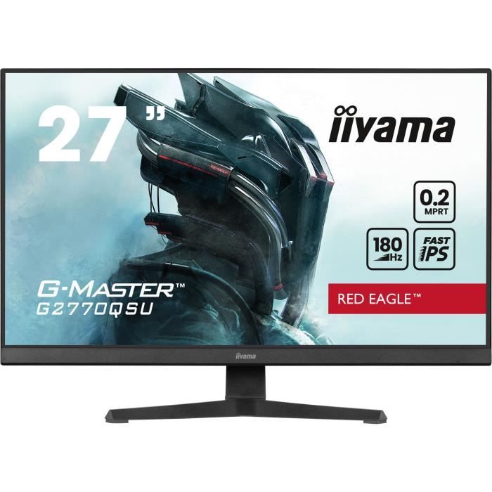 PC Monitor - IIYAMA - G2770QSU-B6 - 27 QHD - Fast IPS - 180Hz - 0.2ms - HDMI/DP/USB HUB - Speakers - Black