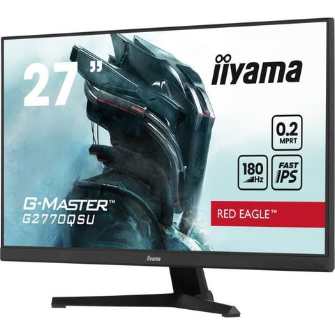 PC Monitor - IIYAMA - G2770QSU-B6 - 27 QHD - Fast IPS - 180Hz - 0.2ms - HDMI/DP/USB HUB - Speakers - Black