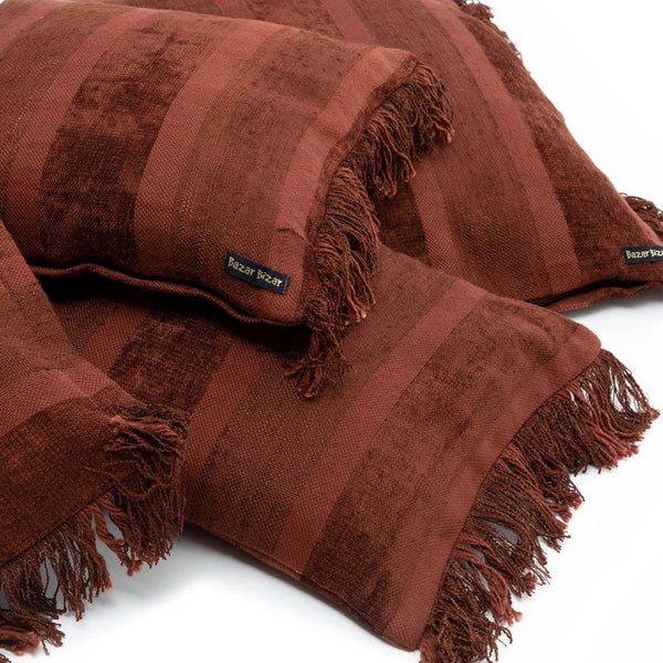 La housse de coussin Oh My Gee - Velours bordeaux - 35x100