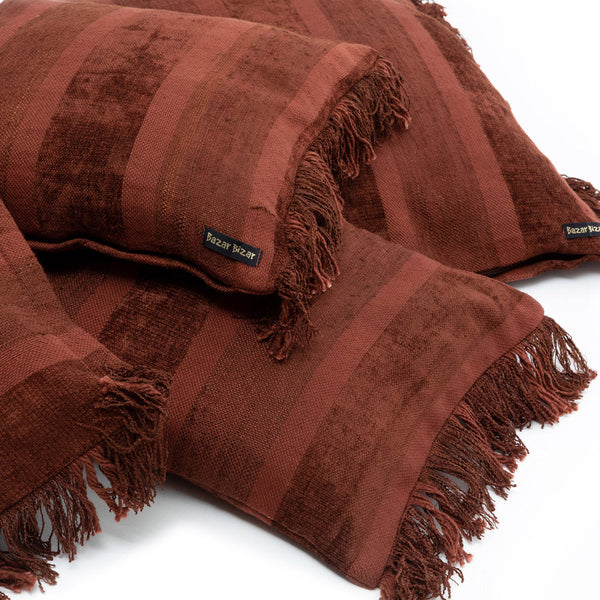 La Housse de Coussin Oh My Gee - Velours Bordeaux - 60x60