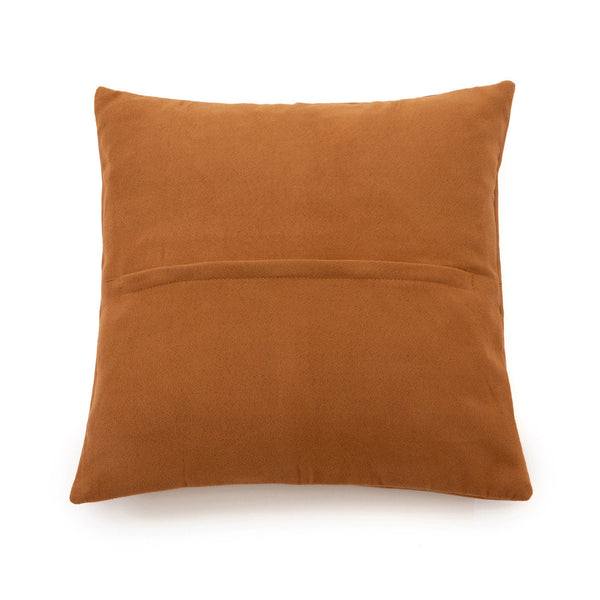 Housse de coussin en cuir à quatre panneaux – Camel – 40x40