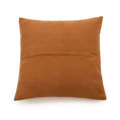 Housse de coussin en cuir à quatre panneaux – Camel – 40x40