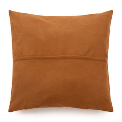 The Four Panel Leather Cushion Cover - Camel - 60x60