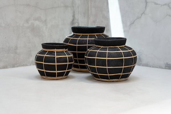 Le Vase Belly - Noir Naturel - T.L