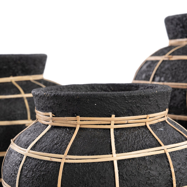 Le Vase Belly - Noir Naturel - T.L