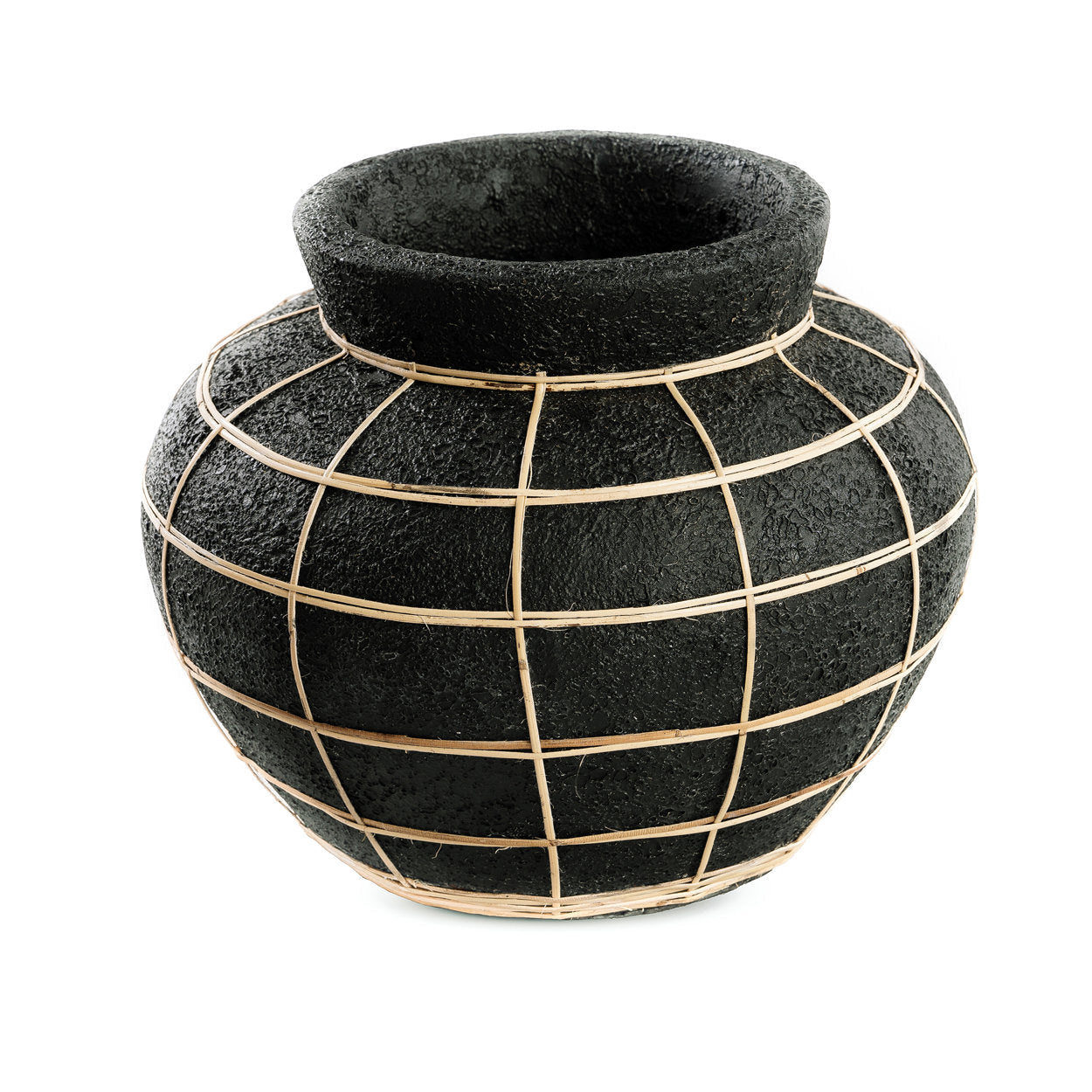 Le vase Belly - Noir Naturel - M