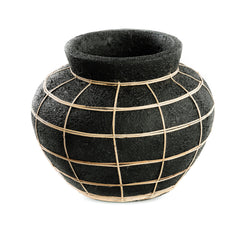Le vase Belly - Noir Naturel - M