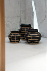 Le vase Belly - Noir Naturel - M
