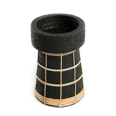 The Serene Candle Holder - Black Natural - L