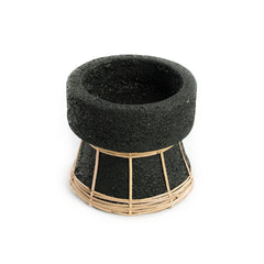 The Serene Candle Holder - Black Natural - S
