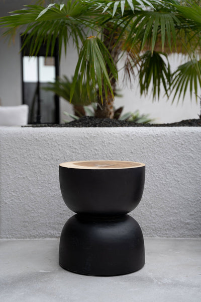 Karbun Stool - Black Natural