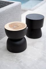 Karbun Stool - Black Natural