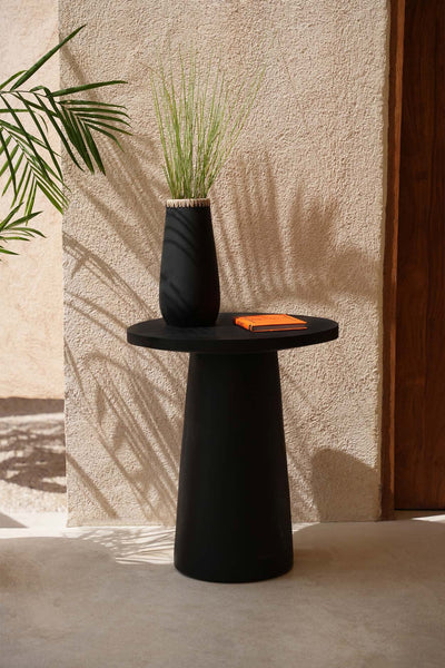 La table d'appoint conique Timber - Noir - 50"