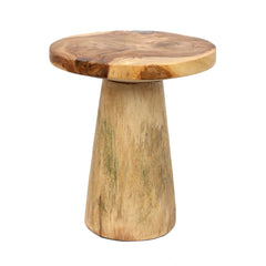 Table d'appoint conique en bois - Naturel - 50"