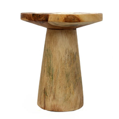 Table d'appoint conique en bois - Naturel - 50"