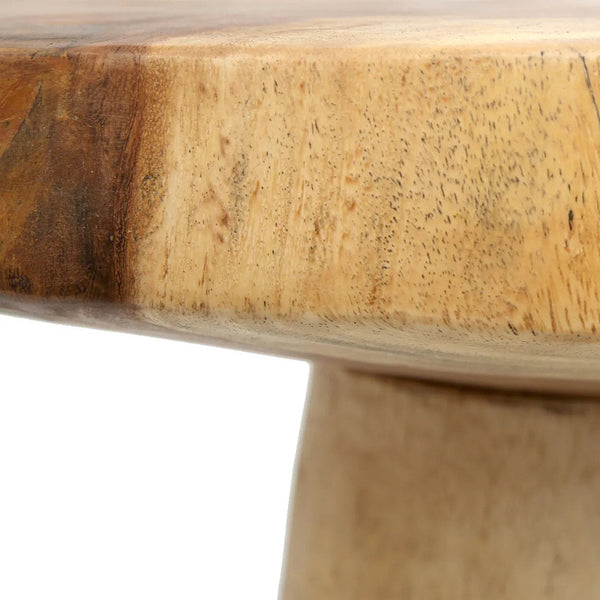 Table d'appoint conique en bois - Naturel - 50"