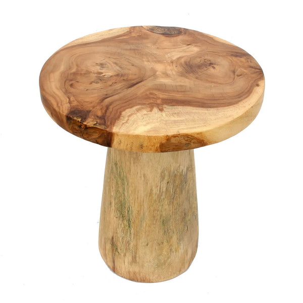 Table d'appoint conique en bois - Naturel - 50"