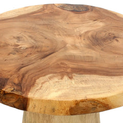 Table d'appoint conique en bois - Naturel - 50"
