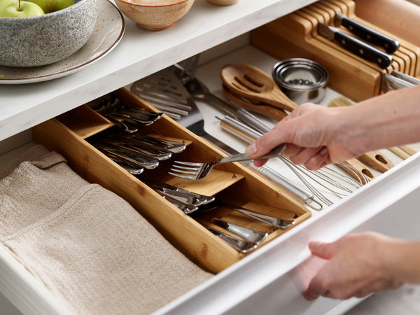 DrawerStore Bamboe Besteklade-organizer