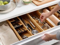 DrawerStore Bamboo Kitchen Drawer Organizer