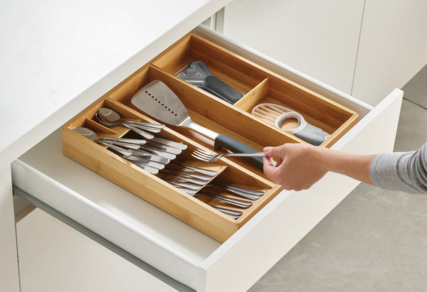 DrawerStore Bamboo Kitchen Drawer Organizer