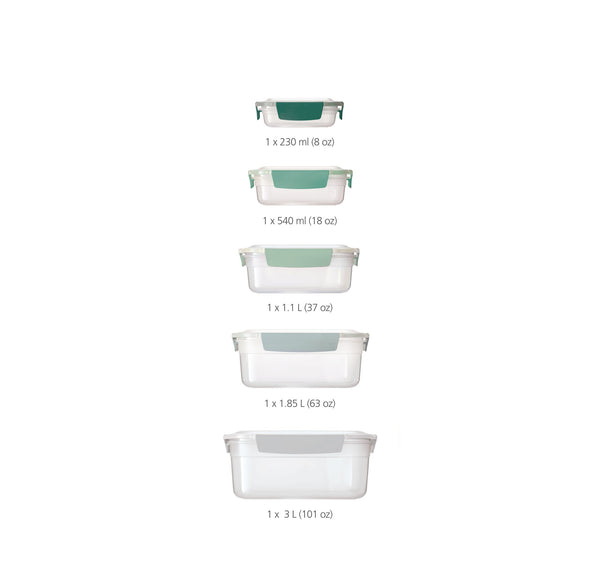 Nest Lock Food Storage Container Set of 5 - Editions Sage