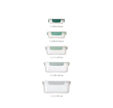 Nest Lock Food Storage Container Set of 5 - Editions Sage