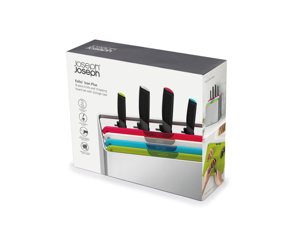 Foilio Icon Plus 8-Piece Cutting Board and Knife Set